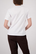 Load image into Gallery viewer, MONARI  Lux T Shirt with Espresso Print...........  410804
