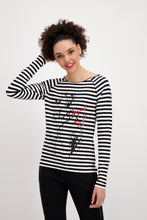 Load image into Gallery viewer, MONARI T Shirt. Stripes and Woman.    407482

