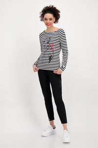 MONARI T Shirt. Stripes and Woman.    407482