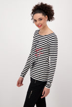 Load image into Gallery viewer, MONARI T Shirt. Stripes and Woman.    407482
