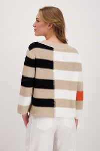 MONARI Sweater.  Block Stripe.    407613
