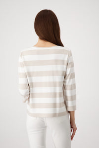 MONARI Basic Stripped Top with Jewellery    409136