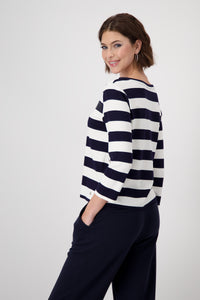MONARI Basic Stripped Top with Jewellery    409136