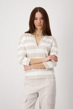 Load image into Gallery viewer, MONARI  Basic Stripe, 3/4 Sleeve Top.     409337
