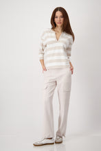 Load image into Gallery viewer, MONARI  Basic Stripe, 3/4 Sleeve Top.     409337

