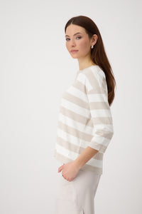 MONARI  Basic Stripe, 3/4 Sleeve Top.     409337