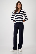 Load image into Gallery viewer, MONARI  Basic Stripe, 3/4 Sleeve Top.     409337
