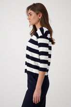 Load image into Gallery viewer, MONARI  Basic Stripe, 3/4 Sleeve Top.     409337
