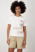 Load image into Gallery viewer, MONARI Round Neck T Shirt.   Love and Holiday      409683
