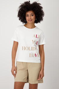 MONARI Round Neck T Shirt.   Love and Holiday      409683