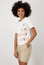 Load image into Gallery viewer, MONARI Round Neck T Shirt.   Love and Holiday      409683
