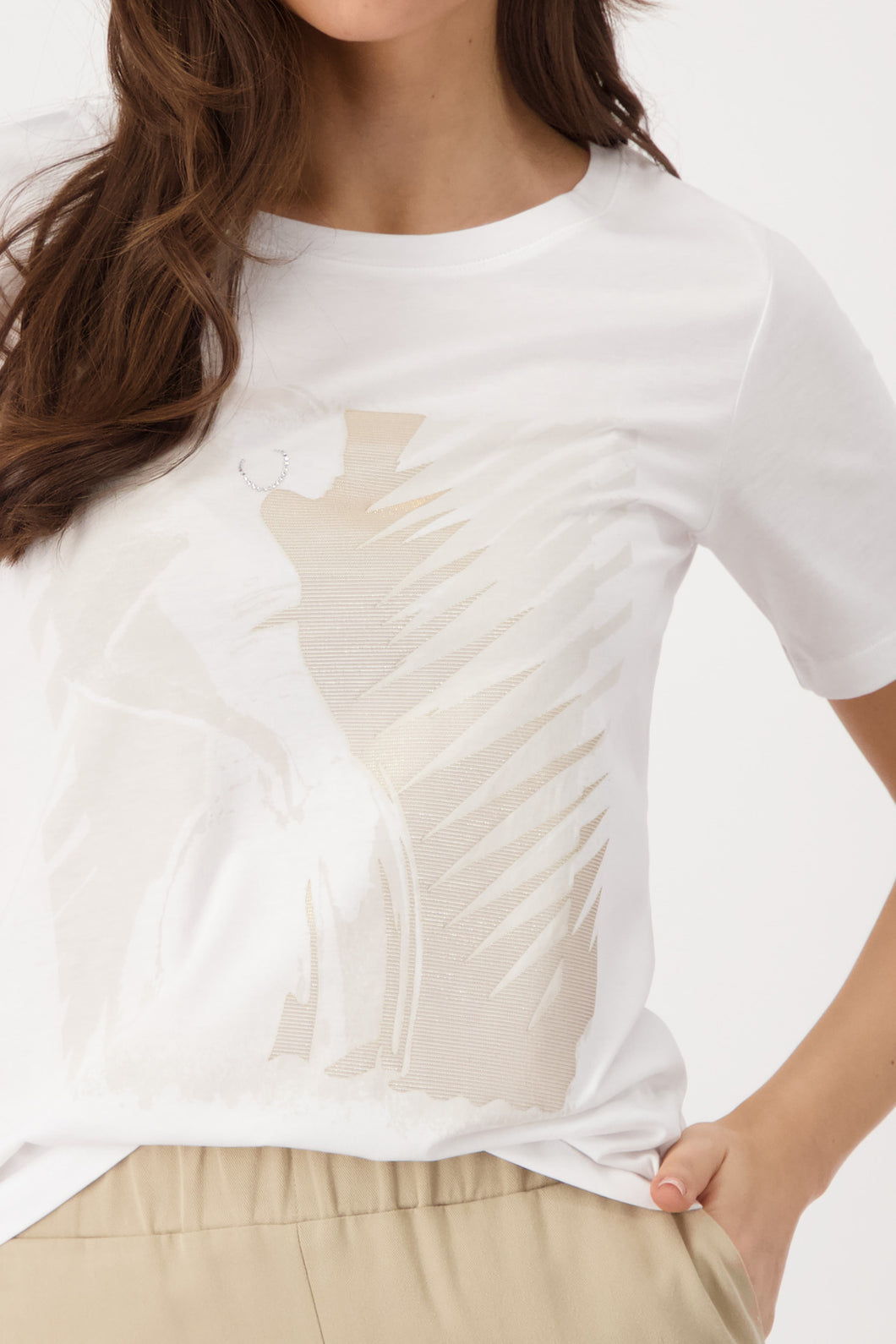 MONARI  Round Neck T-Shirt. Woman Print.        409732
