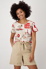 Load image into Gallery viewer, MONARI Round Neck T Shirt (Polaroid All Over.)  409742
