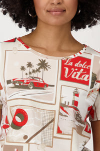 MONARI Round Neck T Shirt (Polaroid All Over.)  409742