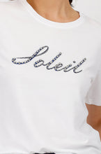 Load image into Gallery viewer, MONARI Round neck T Shirt with Decorative  Wording.      409746
