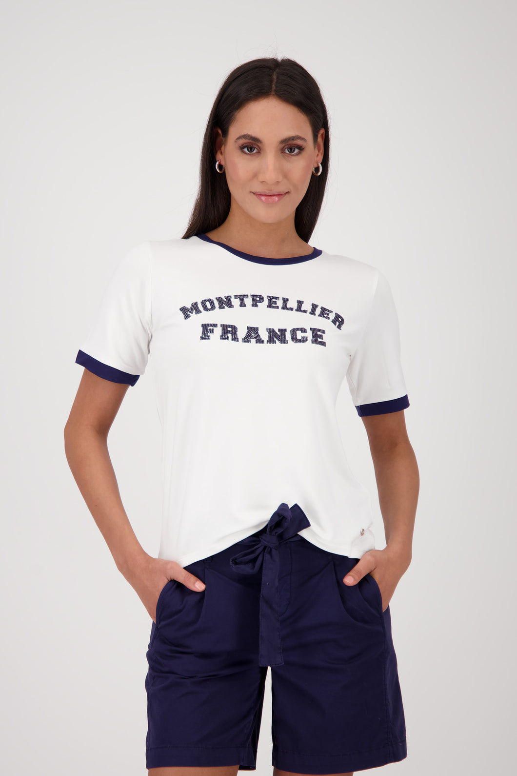 MONARI Round Neck T Shirt with Decorative Letters..........   409797