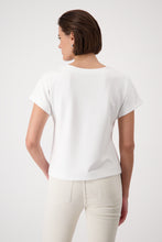 Load image into Gallery viewer, MONARI  Round Neck Top. Chain on pocket.      409880
