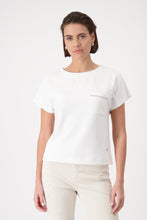 Load image into Gallery viewer, MONARI  Round Neck Top. Chain on pocket.      409880
