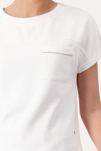 Load image into Gallery viewer, MONARI  Round Neck Top. Chain on pocket.      409880
