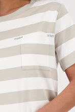 Load image into Gallery viewer, MONARI Round Neck knit with block stripes..............   409902
