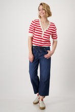 Load image into Gallery viewer, MONARI V Neck Stripped Knit.   409958
