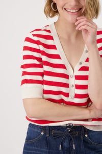 MONARI V Neck Stripped Knit.   409958