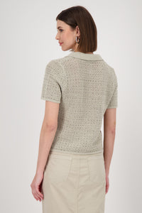 MONARI Polo T Shirt.   Lux Knit with Rhinestones.                             409971                                                409971