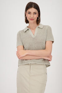 MONARI Polo T Shirt.   Lux Knit with Rhinestones.                             409971                                                409971