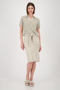 MONARI Polo T Shirt.   Lux Knit with Rhinestones.                             409971                                                409971