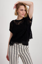 Load image into Gallery viewer, MONARI Round Neck Lace Sweater.        409994
