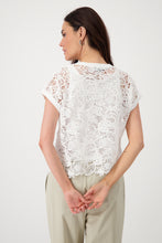 Load image into Gallery viewer, MNARI    Round Neck Lace Top                                                410013

