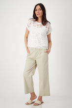 Load image into Gallery viewer, MNARI    Round Neck Lace Top                                                410013
