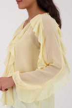 Load image into Gallery viewer, MONARI Gorgette Ruffle Blouse......................401315
