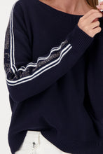 Load image into Gallery viewer, MONARI  Striped Sweater with Decoration.                    410385
