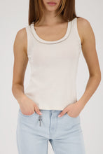Load image into Gallery viewer, MONARI Sleeveless Cami with Diamonte Trim.    410420
