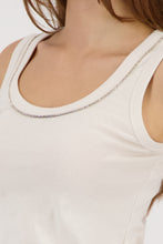 Load image into Gallery viewer, MONARI Sleeveless Cami with Diamonte Trim.    410420
