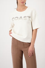 Load image into Gallery viewer, MONARI Lux T Shirt....S/S T Shirt embellished with Crystal and Pearls........ Coast... 410727
