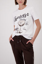 Load image into Gallery viewer, MONARI  Lux T Shirt with Espresso Print...........  410804
