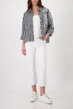 Load image into Gallery viewer, MONARI Blouse with Stripe and Embroidery......410847
