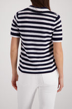Load image into Gallery viewer, MONARI   Ajour polo jumper with rhinestones      410906
