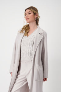 MONARI   Lapel Collar  Long Line Coat.       807905