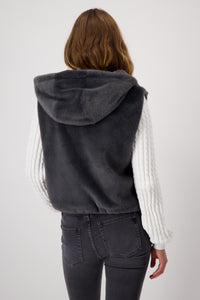 MONARI                 Faux Fur Vest.... with Hood.                                 808262