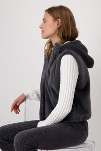 MONARI                 Faux Fur Vest.... with Hood.                                 808262