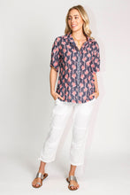 Load image into Gallery viewer, LULA LIFE     Palm Cove Shirt.      Navy
