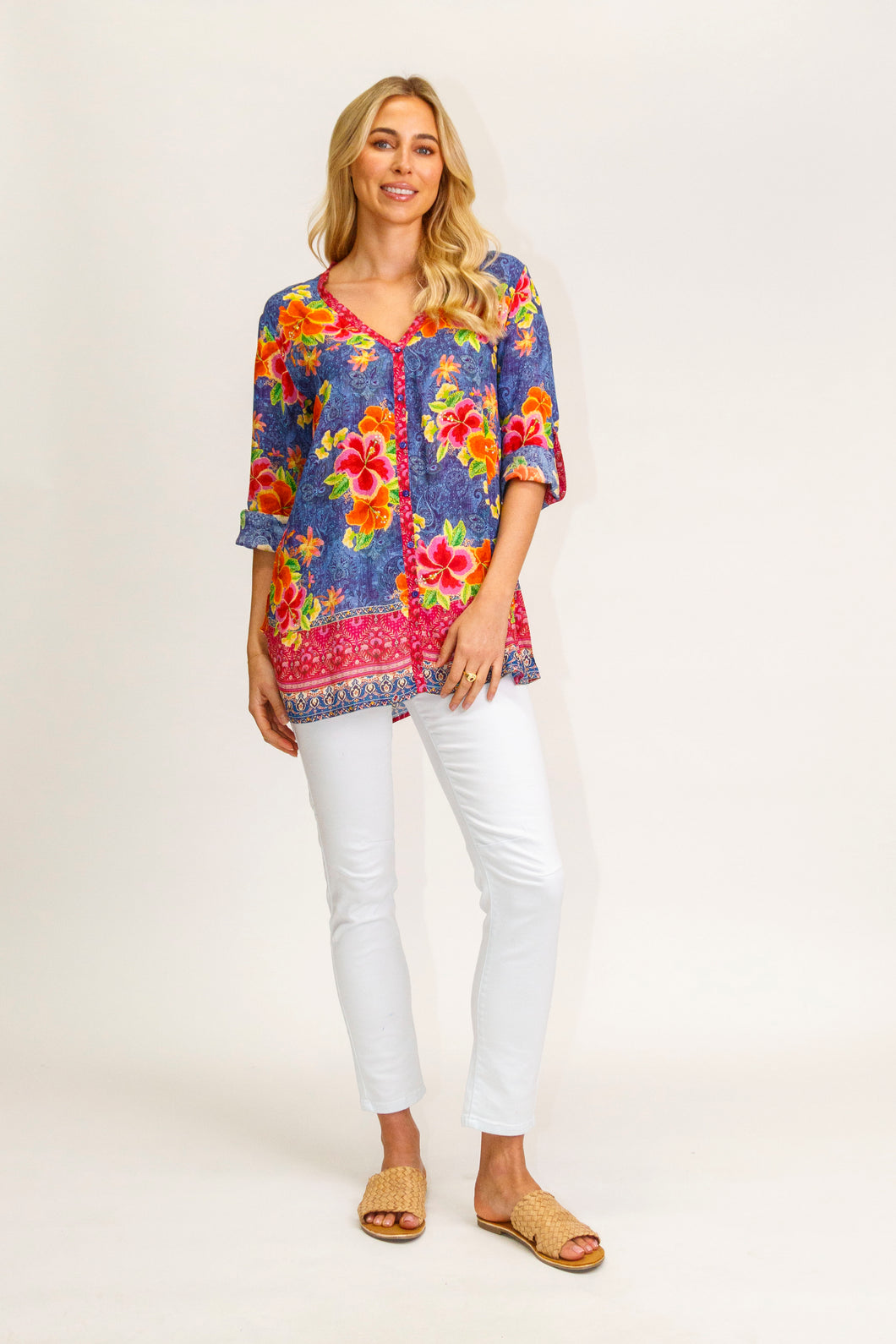 LULA SOUL Kailua Tunic.       Ocean