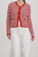 Load and play video in Gallery viewer, MONARI  Cardigan Jacket Stripe.       410216
