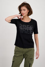 Load image into Gallery viewer, MONARI T Shirt with Decorative Lettering.        806222
